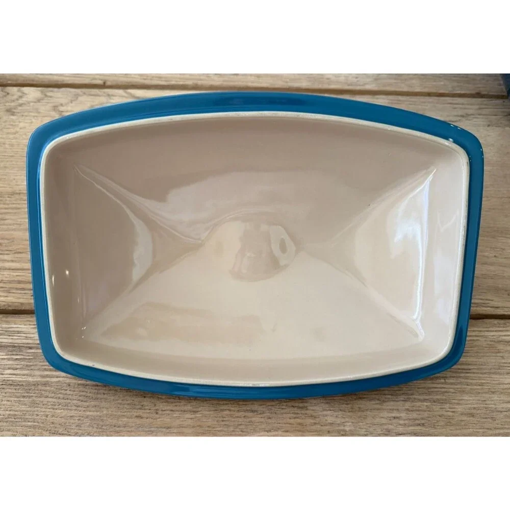 Le Creuset Heritage Deep Covered Rectangular Baker Deep Teal Blue NEW